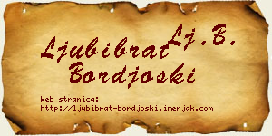 Ljubibrat Borđoški vizit kartica